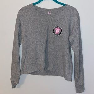 Never worn gray simply southern graphic cropped T 🐢🏝